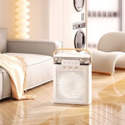 image-Desktop Fan Humidifier Spray - Pink USB Rechargeable