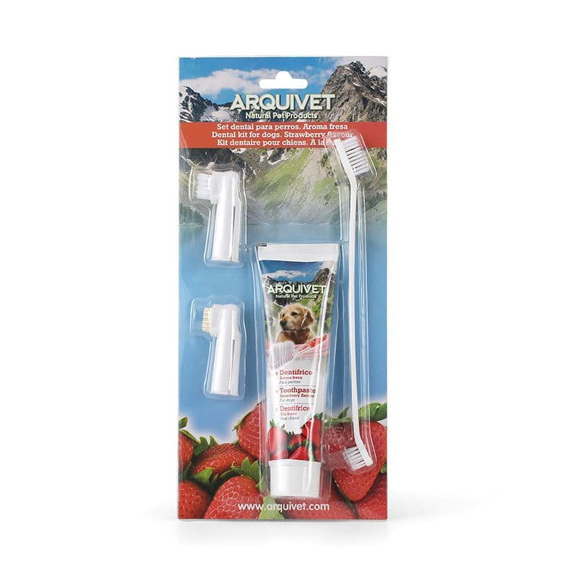 image-ARQUIVET Pet Toothpaste & Toothbrush Set Strawberry