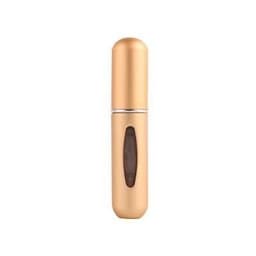 image-New portable 5ml mini self-pump perfume bottle bottom refillable spray bottle aluminum perfume empty bottle