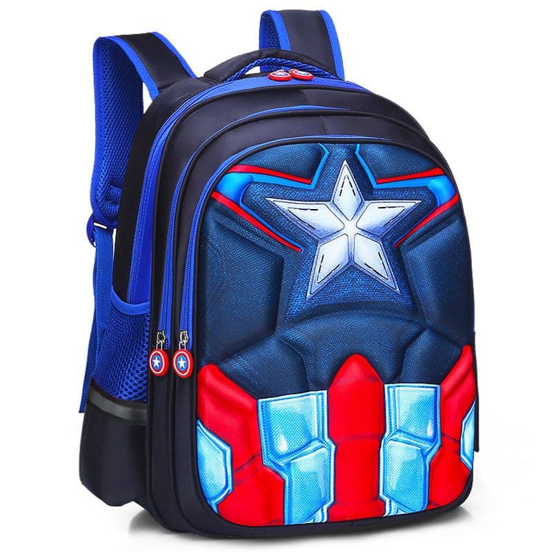 image-Sly Bird Cartoon School Bag - Red, Toddler Boy 3D Superman