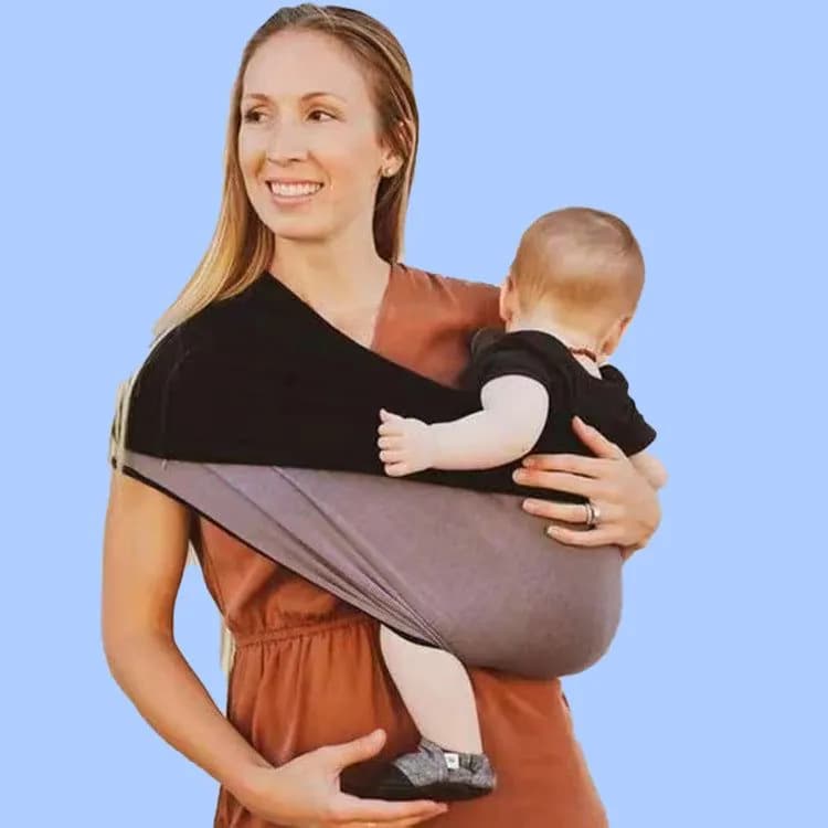 image-Country Beauty Baby Carrier Sling - Light Purple + Beige - One Size