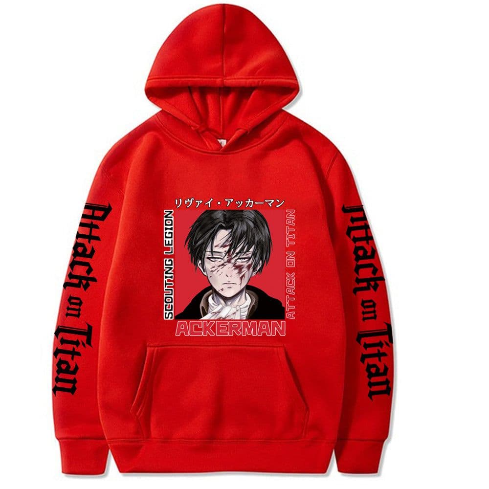 image-Attack on Titan Hooded Sweatshirt - Pink XXL