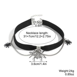 image-European and American Cross-Border Gothic Jewelry Halloween Jewelry Dark Bat Ghost Skeleton Pumpkin Spider Halloween Necklace