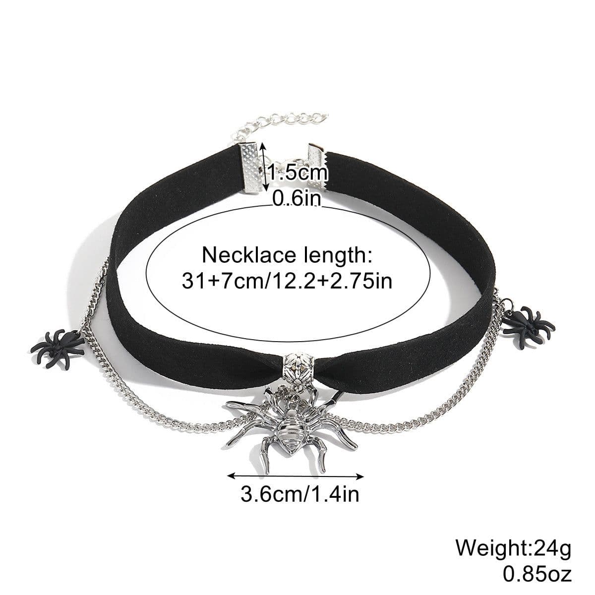 image-European and American Cross-Border Gothic Jewelry Halloween Jewelry Dark Bat Ghost Skeleton Pumpkin Spider Halloween Necklace