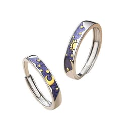 image-Huayou Couple Ring Set Sun Moon Adjustable