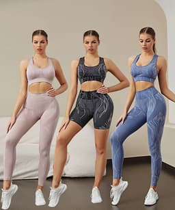 image-Shark Sports Fitness Outdoor Sexy Bra Trousers Set - Black Women's