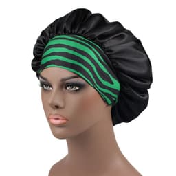image-Amazon hot selling wide strip wide brim high elastic headband night cap ladies chemotherapy cap hair care cap