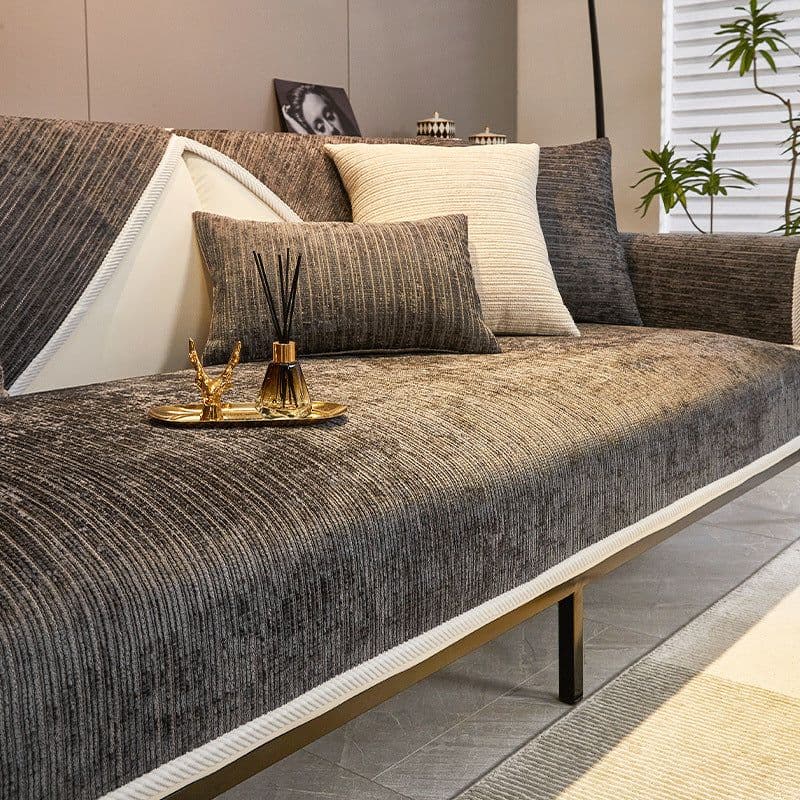 image-Hongyuan Fashion Chenille Sofa Cushion, Green, Universal Cover