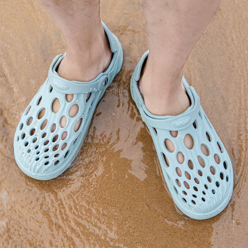 image-Croc Shoes Men's Summer New Couple Sandals Outdoor Leisure Baotou Slippers Seaside Wading Beach Shoes Coconut Style
