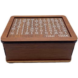 image-Wooden Money Box Counter Piggy Bank Storage