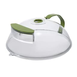image-Microwave Oven Heating Cover with Handle - Green Large 30*11cm
