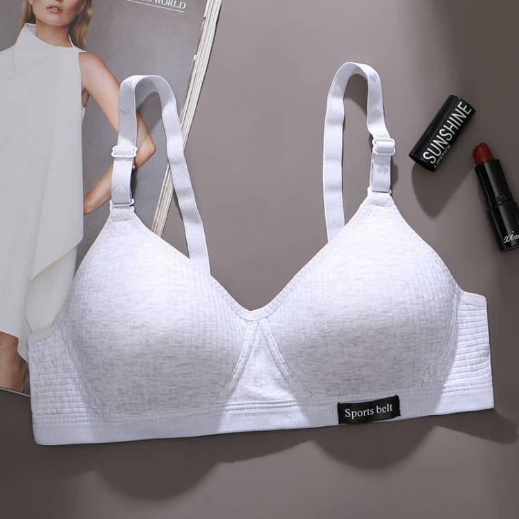 image-Meng Yaxin Korean Cotton School Bra - Green 38/85ABC No Steel