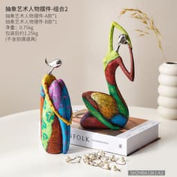 image-Creative abstract figure decoration home living room TV cabinet decoration office art yoga decoration oil painting woman