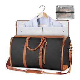 image-Spot Travel Duffle Bag - Off White PU Leather Large