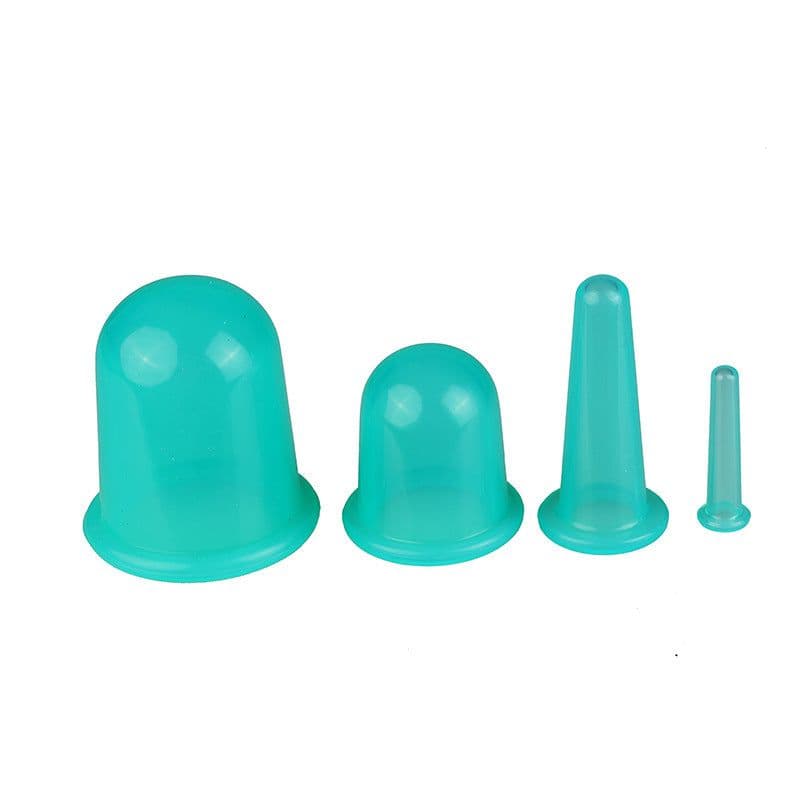 image-Spot high-transparency silicone cupping device, household vacuum massage cup, food-grade moisture-absorbing silicone cupping