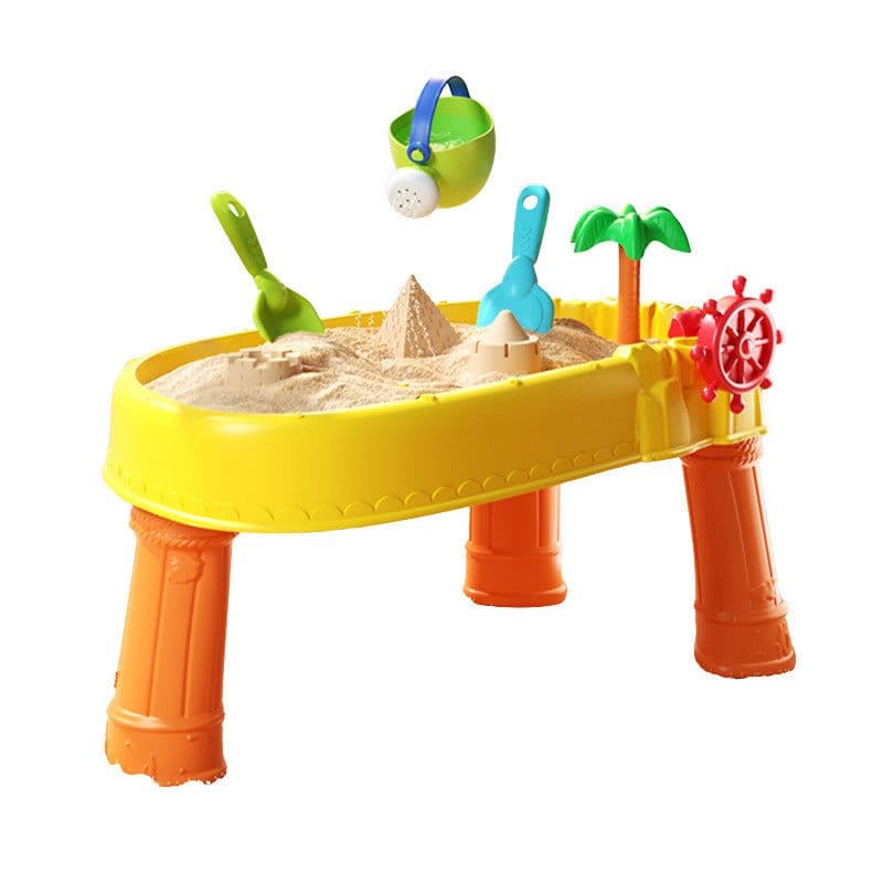 image-Beach Table Sand Toy Set - Shovel Bucket Tools