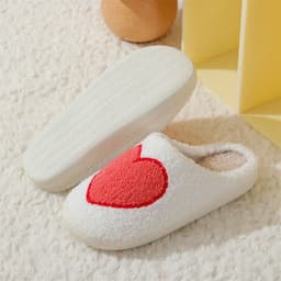image-Cross-border Valentine's Winter Smiley Cotton Slippers for Women Warm Indoor