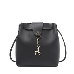 image-Women's 2021 PU Bucket Bag - White Sweet Style Shoulder Bag