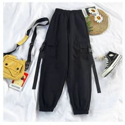 image-Korean Style Female Student Summer Suit - Black XL Urban Commuting Two-Piece Set