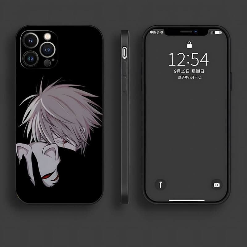 image-iPhone 15 Naruto Cartoon Phone Case - TPU Anti-fall - Black