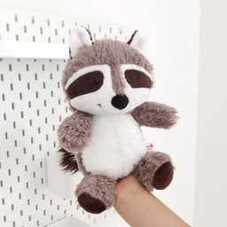 image-Raccoon Plush Toy 25cm Gray - Kids Stuffed Animal