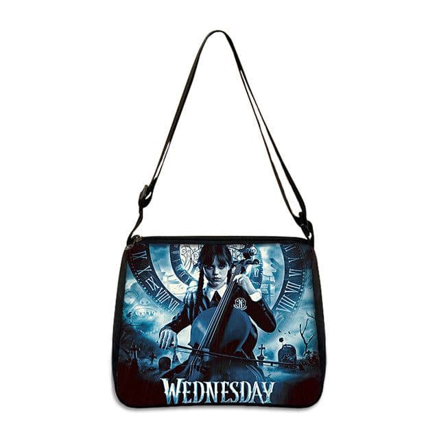 image-Cross-border Adams family Wednesday addams ladies shoulder bag niche armpit bag fashion handbag