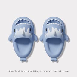 image-CHEDOIR Shark Slippers - Pink EVA Non-Slip Sandals Unisex