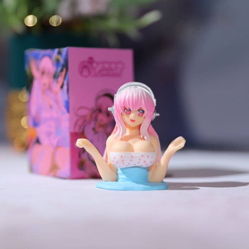 image-Internet celebrity hot style shaking chest Sony Rem hand-made car ornaments shaking chest Kanako decoration sexy girl car