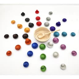 image-Wooden Bead Matching Game for Kids, 3-6 Years Color Recognition Toy