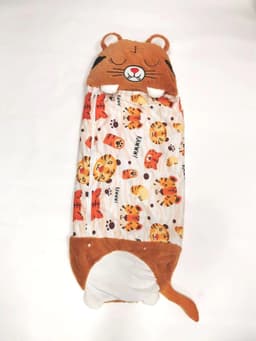 image-Children's Sleeping Bag Cocoon Panda Coral Fleece