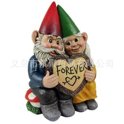 image-Cross-border foreign trade models dwarf resin ornaments home garden ornaments couples lovers love crafts decoration