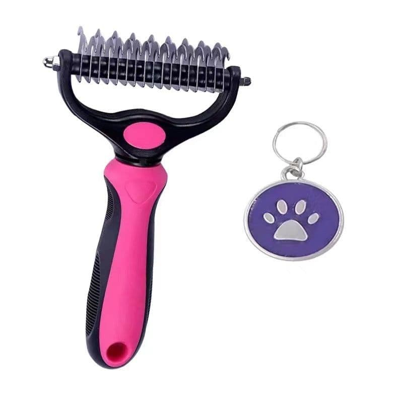 image-Pet Detangling Comb - Stainless Steel Dog Cat