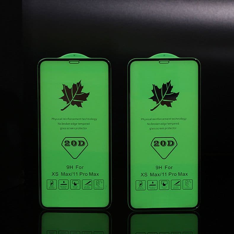 image-Hua Wanjia 20D Green Maple Tempered Film for iPhone 12 Pro Max Full Screen