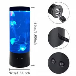 image-9-inch LED colorful jellyfish lamp hot sale home decoration night light creative atmosphere lamp cross-border supply