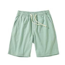 image-Heavyweight Cotton Shorts - Green 3XL Loose Casual Japanese Design