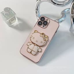 image-iPhone 14/13 Pro Max Cat Makeup Mirror Phone Case - Protective Cover with Lens Film