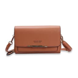 image-Korean Large Capacity PU Shoulder Bag - Claret Sequins Mid-length