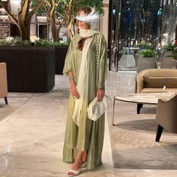 image-ABOs Muslim Dress - Malachite Green Beaded