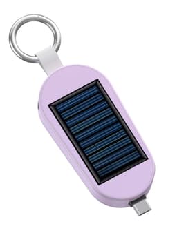 image-Cross-border solar mini keychain power bank mobile phone watch emergency power bank two in one solar charging
