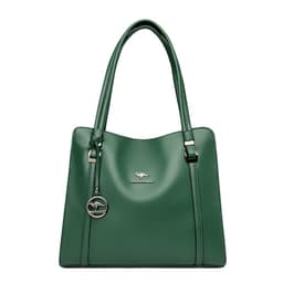 image-Women's Large Capacity Messenger PU Tote Bag Blue 2021