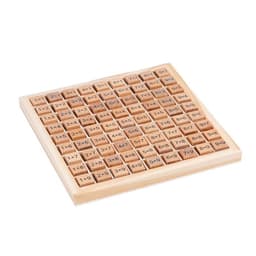 image-Wooden 99 Multiplication Table Building Blocks for Kids - 18x18x1.5cm