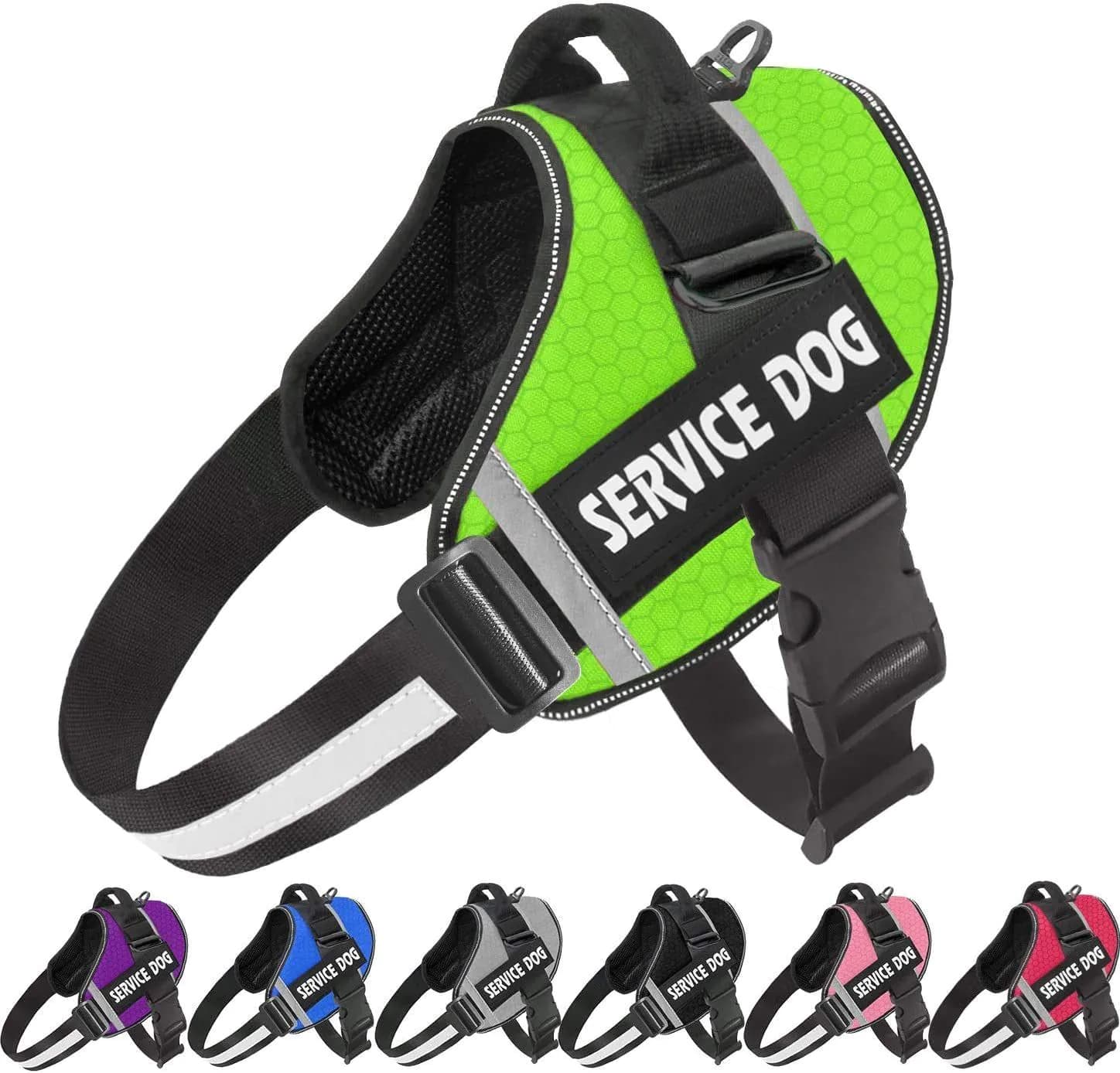 image-Pet Dog Reflective Harness Leash - Pink XXL