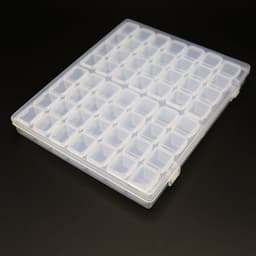 image-Manicure Tools Storage Box - 56 Grid Transparent