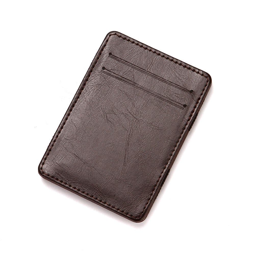 image-CUIKCA PU Leather Wallet - Black 2 Fold ID Card Holder