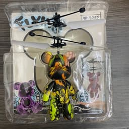image-Cross-border new violent bear electroplating induction aircraft gesture suspension luminous flying bear anti-fall and smash-resistant helicopter