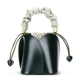 image-GUTT'SMEI Bucket Bag - Dark Green Genuine Leather