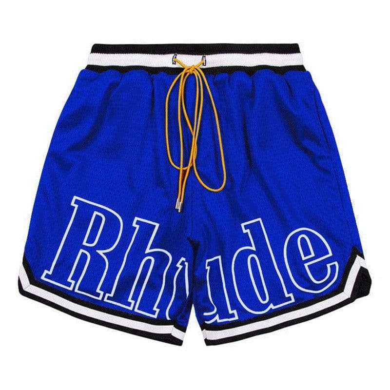 image-Men's Breathable Beach Shorts - Navy Blue, XXXL, Loose Sports
