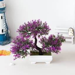 image-Small Green Pine Simulation Plant Ornament Bonsai - Plastic Decor