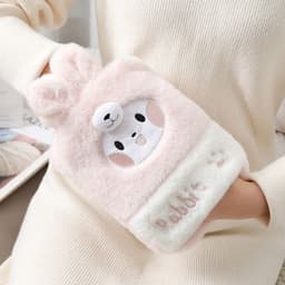 image-Purple Plush Hot Water Bottle 500ML - Removable Cover