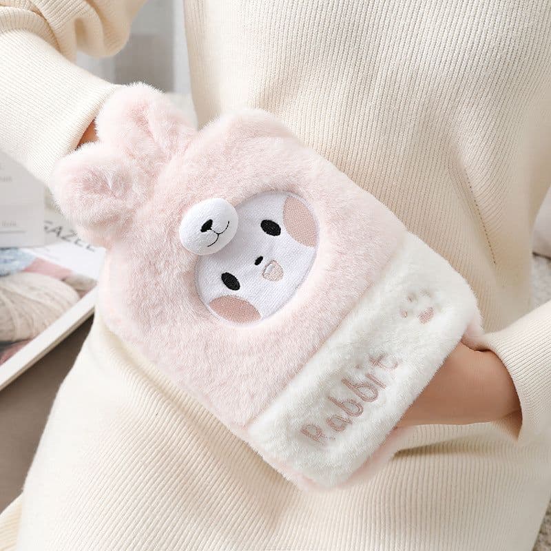 image-Purple Plush Hot Water Bottle 500ML - Removable Cover